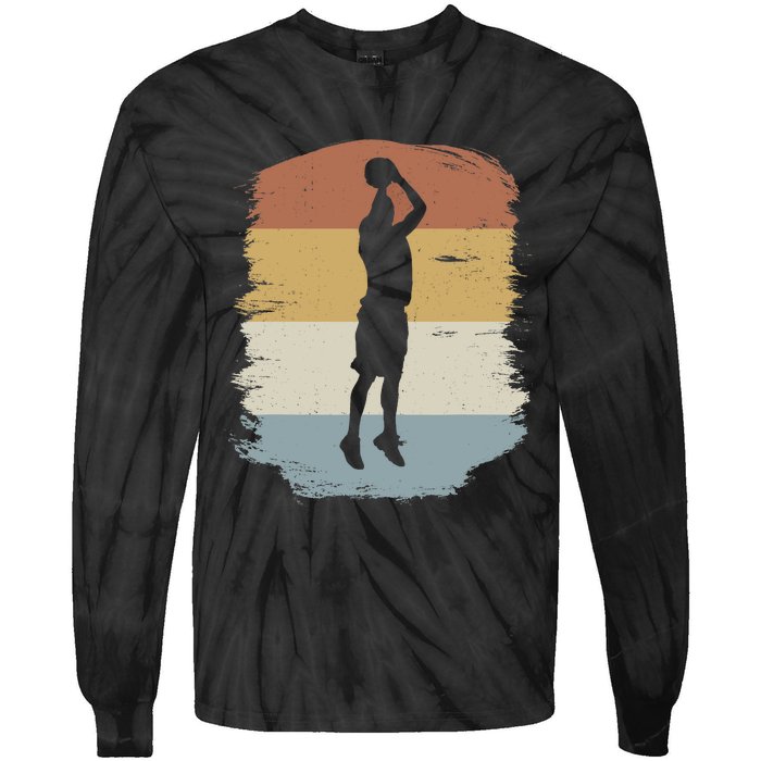 Basketball Player - Streetball Baller Shooting Basketball Tie-Dye Long Sleeve Shirt