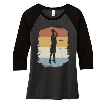 Basketball Player - Streetball Baller Shooting Basketball Women's Tri-Blend 3/4-Sleeve Raglan Shirt