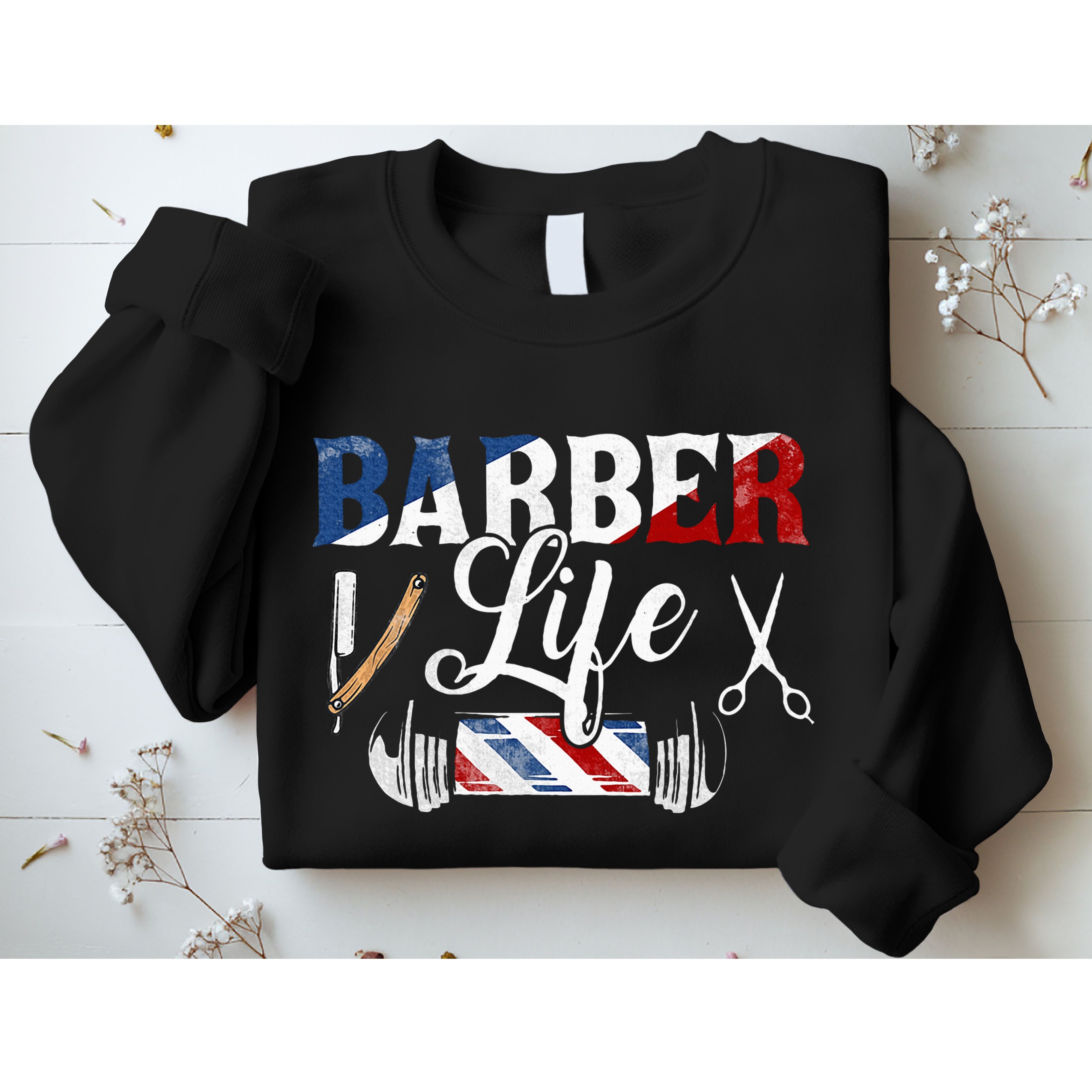 Barberlife Pole Scissors Blade Sweatshirt