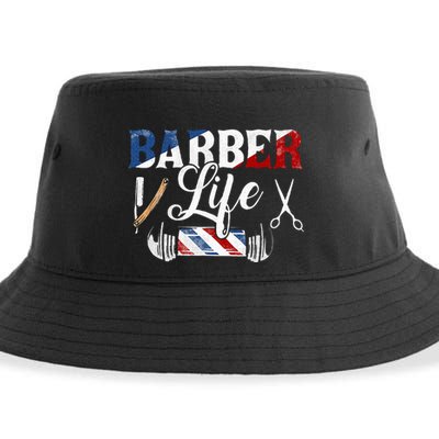 Barberlife Pole Scissors Blade Sustainable Bucket Hat