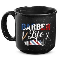 Barberlife Pole Scissors Blade 15oz Campfire Ceramic Mug
