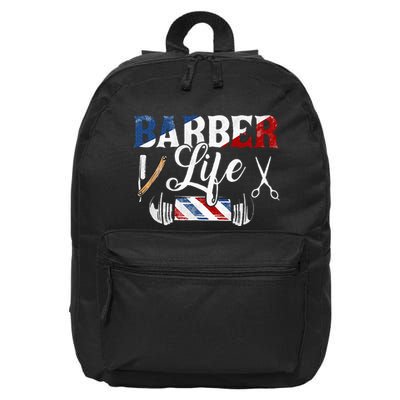 Barberlife Pole Scissors Blade 16 in Basic Backpack