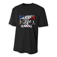 Barberlife Pole Scissors Blade Youth Performance Sprint T-Shirt