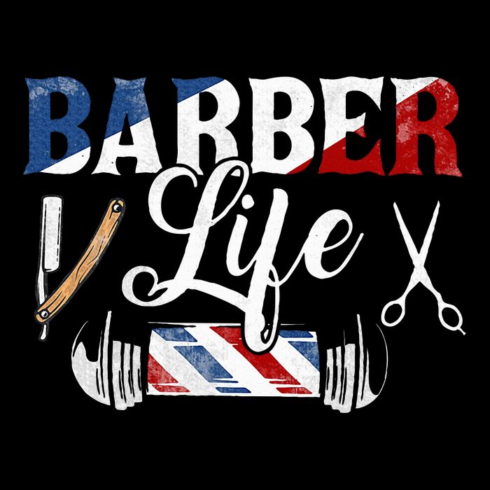 Barberlife Pole Scissors Blade Youth Performance Sprint T-Shirt