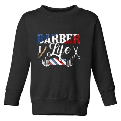 Barberlife Pole Scissors Blade Toddler Sweatshirt