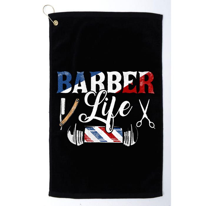 Barberlife Pole Scissors Blade Golf Towel