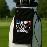 Barberlife Pole Scissors Blade Golf Towel