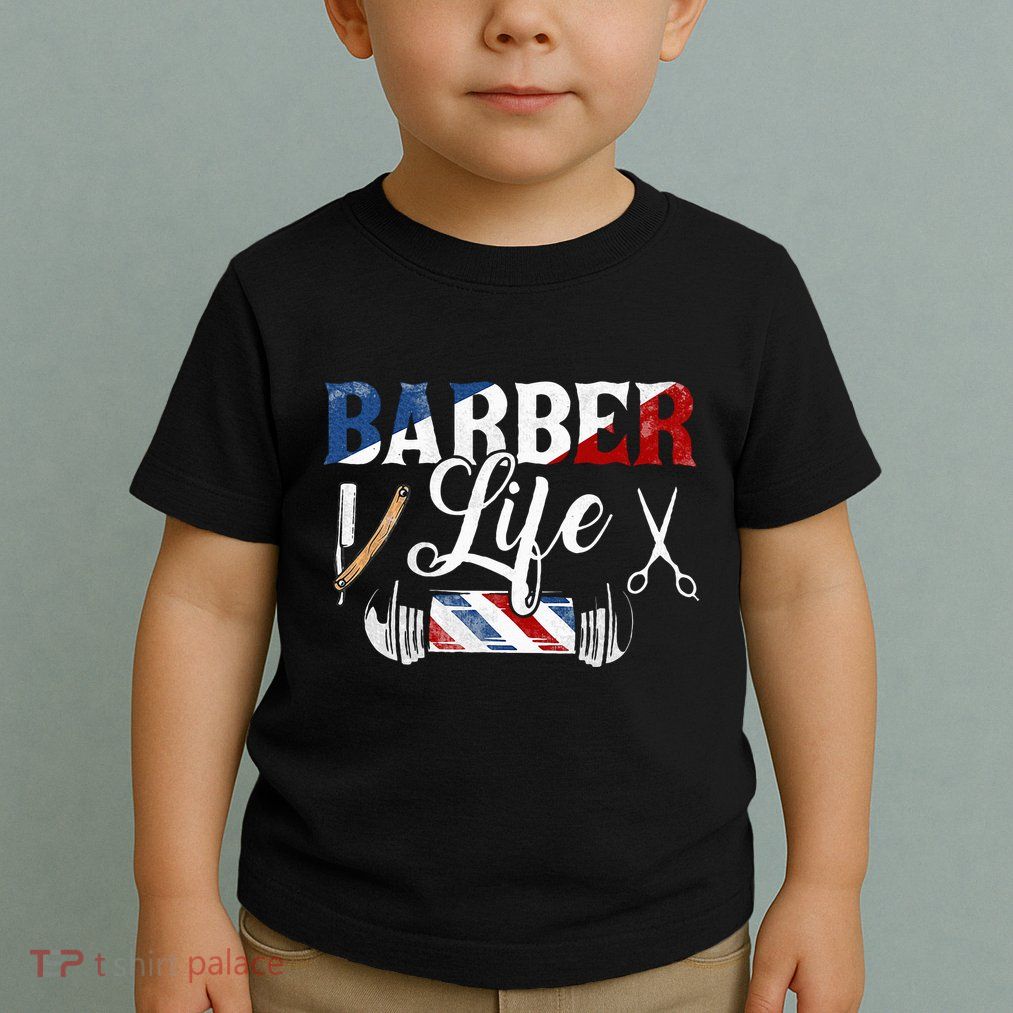 Barberlife Pole Scissors Blade Toddler T-Shirt
