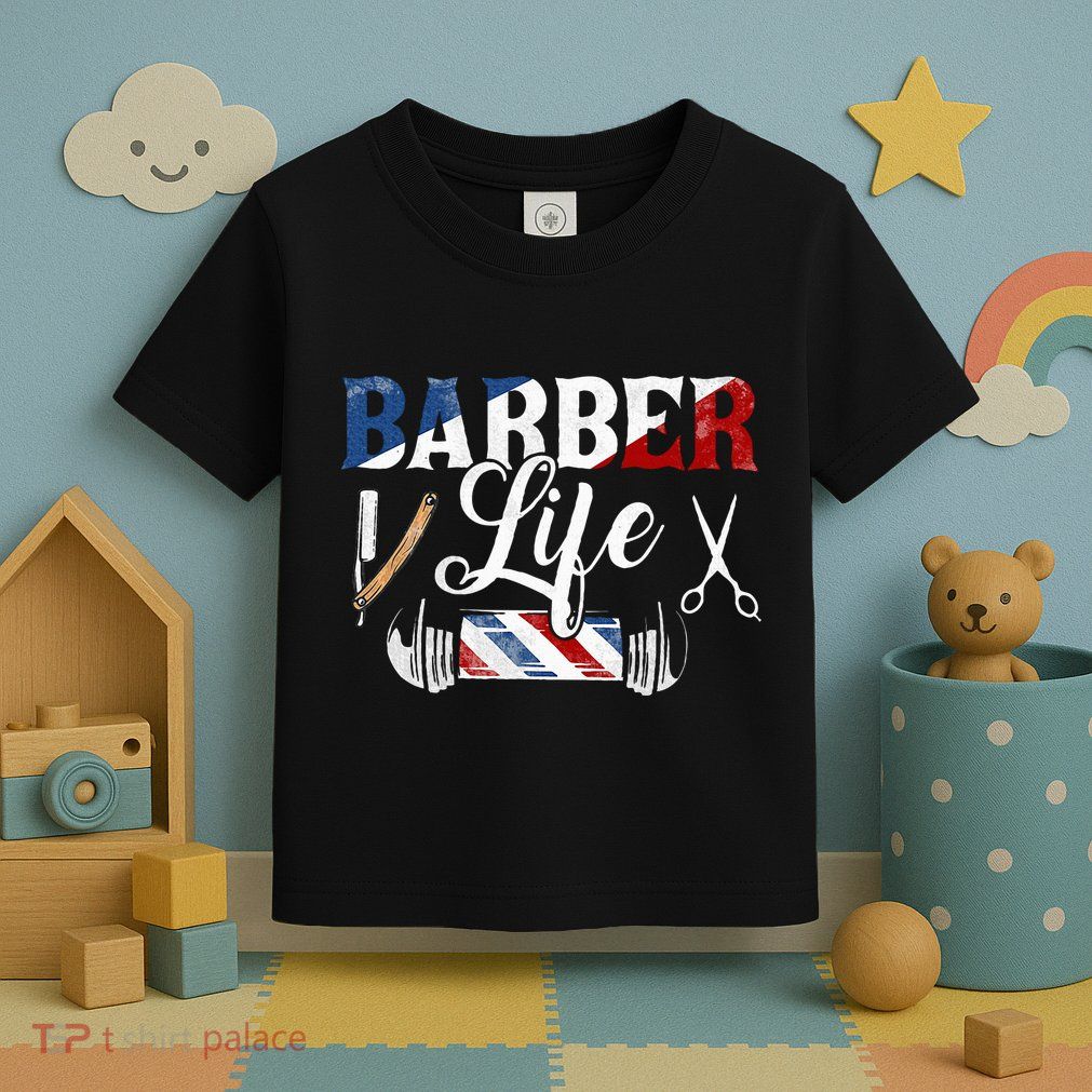 Barberlife Pole Scissors Blade Toddler T-Shirt