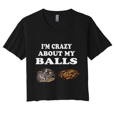 Ball Python Snake Baby Ball Python Breeders Women's Crop Top Tee