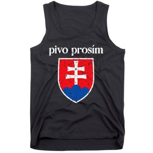 Beer Please Slovak Slovakia Flag Pride Pivo ProsíM Tank Top