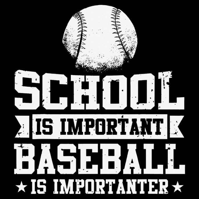 Baseball Player School Is Important Baseball Is Importanter Long Sleeve Shirt