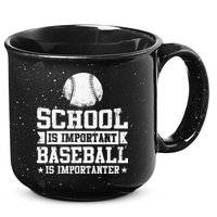 Baseball Player School Is Important Baseball Is Importanter 15oz Campfire Ceramic Mug