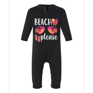 Beach Please Sunglasses Hawaii Beach Hello Summer Vacation Gift Infant Fleece One Piece