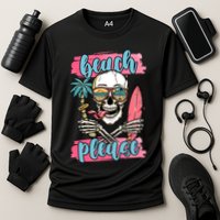 Beach Please Skeleton Vacation Funny Performance Shirt