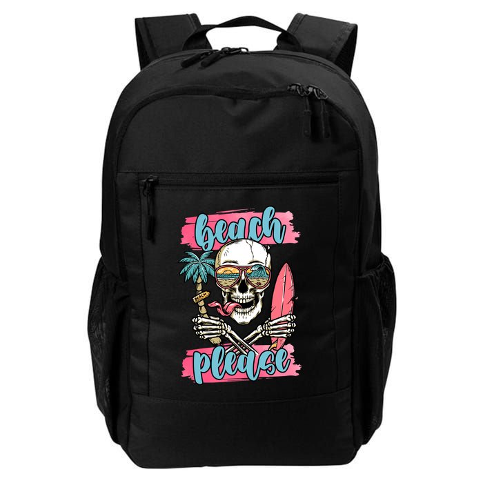 Beach Please Skeleton Vacation Funny Backpack