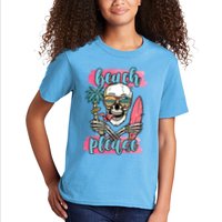 Beach Please Skeleton Vacation Funny Kids T-Shirt