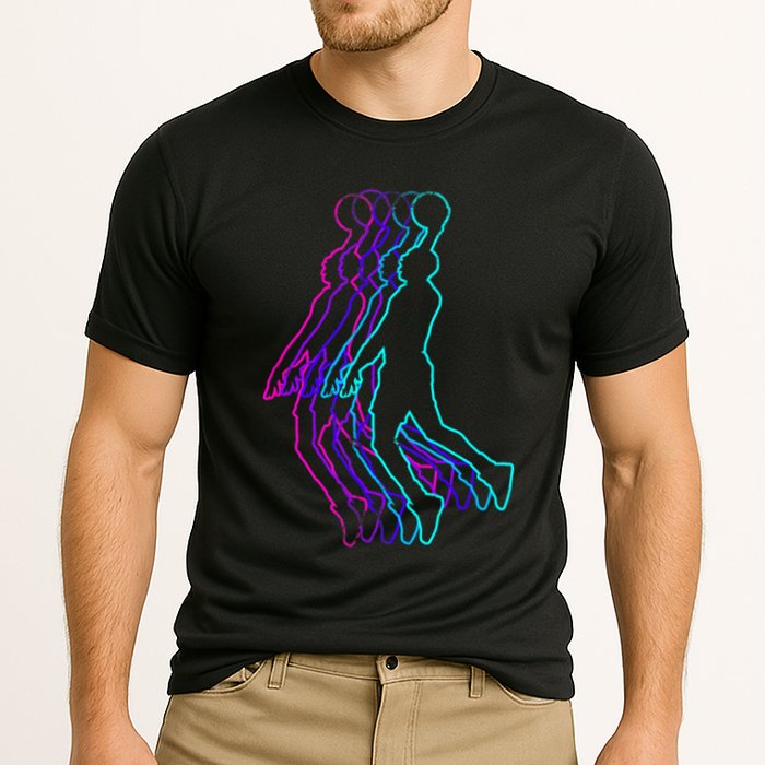Basketball Player Slam Dunk Cooling Performance Crew T-Shirt