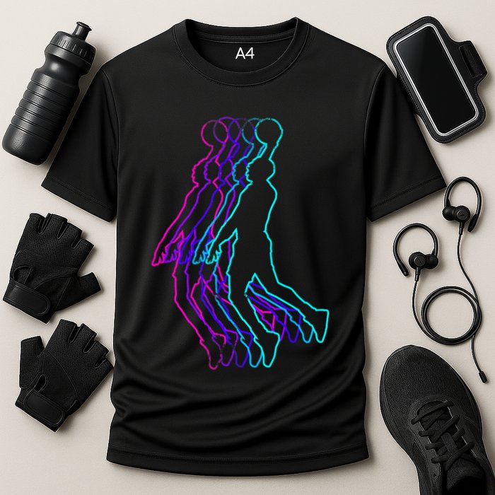Basketball Player Slam Dunk Cooling Performance Crew T-Shirt