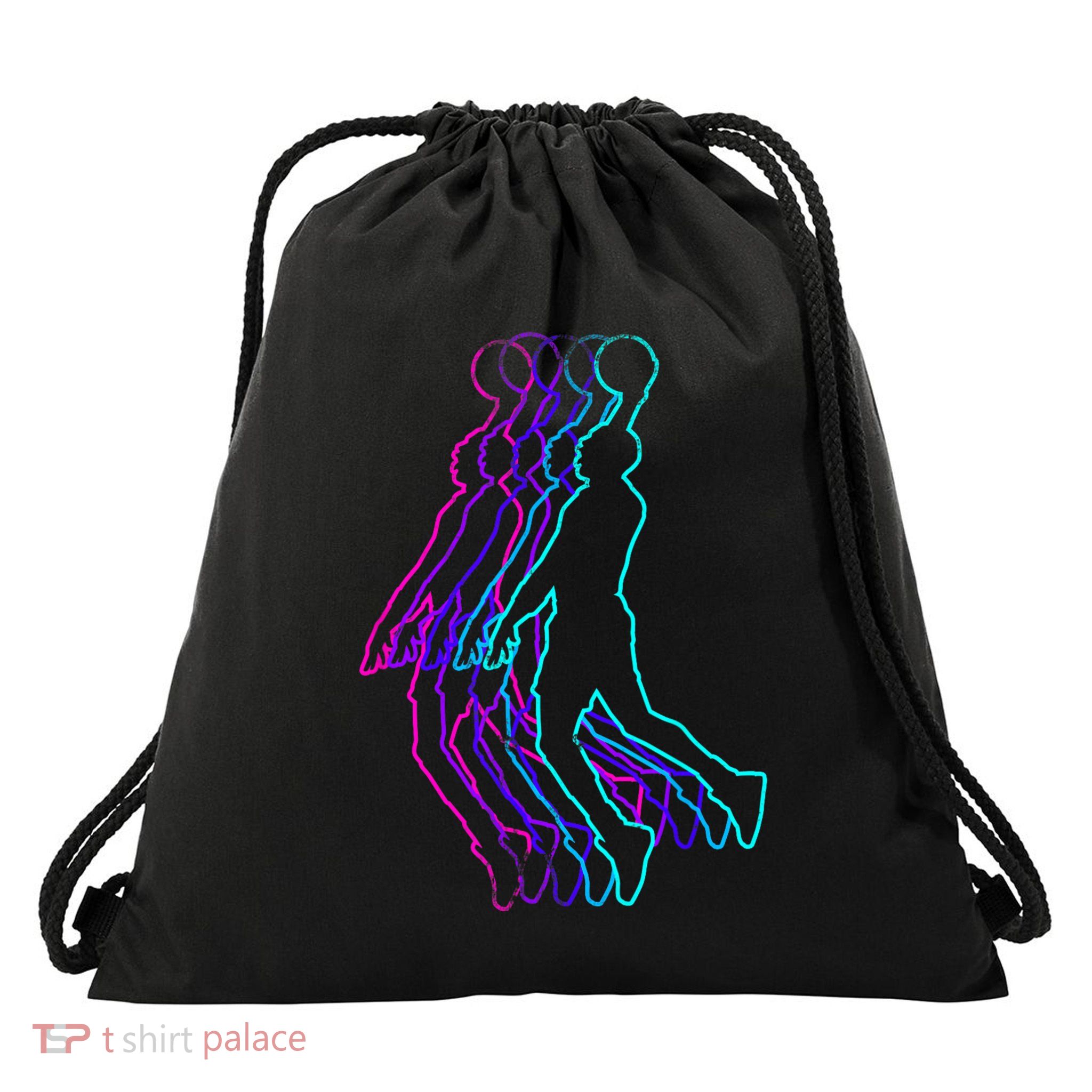Basketball Player Slam Dunk Drawstring Bag