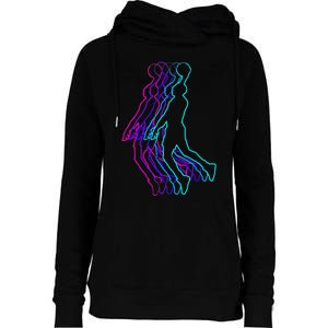 Basketball Player Slam Dunk Womens Funnel Neck Pullover Hood