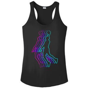 Basketball Player Slam Dunk Ladies PosiCharge Competitor Racerback Tank