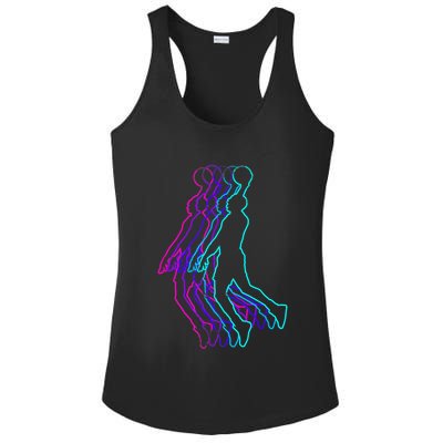 Basketball Player Slam Dunk Ladies PosiCharge Competitor Racerback Tank