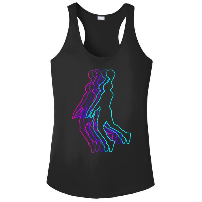 Basketball Player Slam Dunk Ladies PosiCharge Competitor Racerback Tank