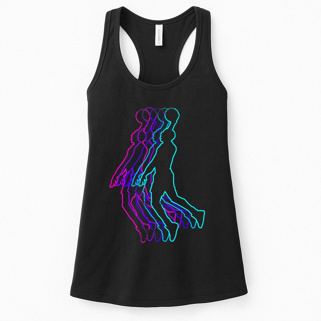 Basketball Player Slam Dunk Womens Tank Top