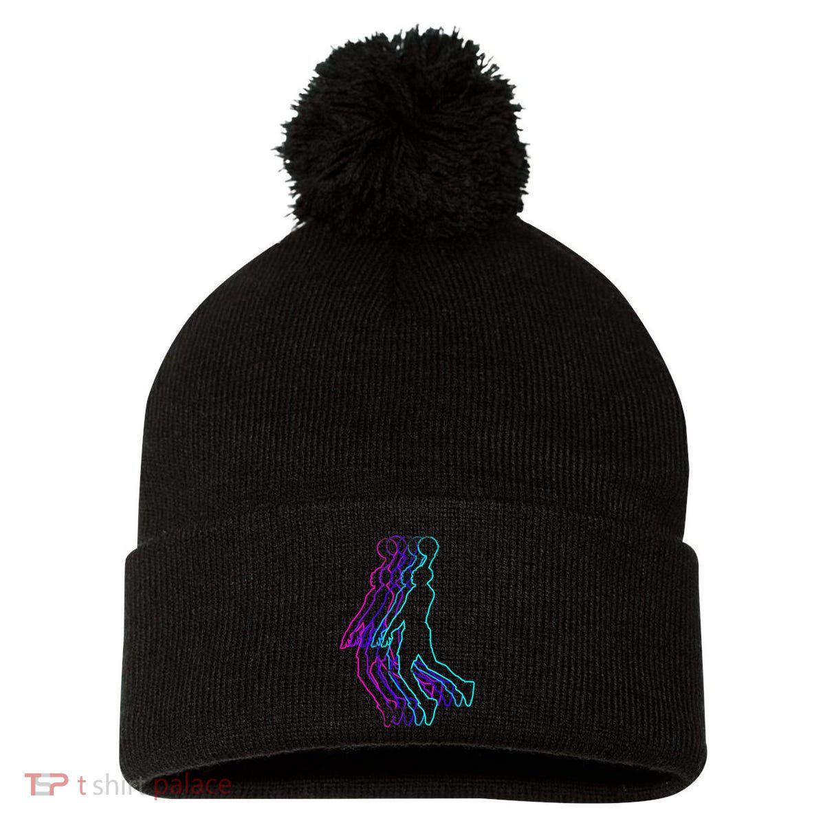 Basketball Player Slam Dunk Pom Pom 12in Knit Beanie