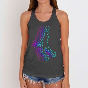 Basketball Player Slam Dunk Women's Knotted Racerback Tank