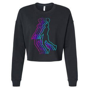 Basketball Player Slam Dunk Cropped Pullover Crew