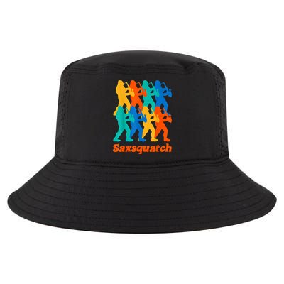 Bigfoot Playing Saxophone Saxsquatch Cool Comfort Performance Bucket Hat