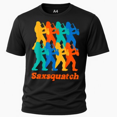 Bigfoot Playing Saxophone Saxsquatch Performance Shirt