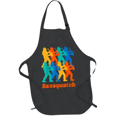 Bigfoot Playing Saxophone Saxsquatch Apron