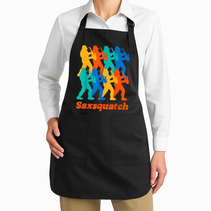 Bigfoot Playing Saxophone Saxsquatch Apron