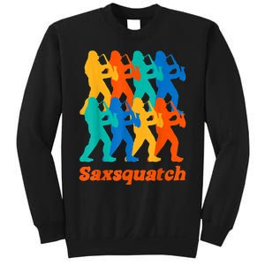 Bigfoot Playing Saxophone Saxsquatch Sweatshirt