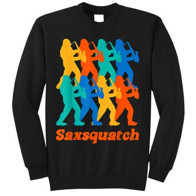 Bigfoot Playing Saxophone Saxsquatch Sweatshirt