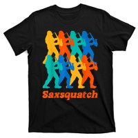 Bigfoot Playing Saxophone Saxsquatch T-Shirt