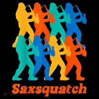 Bigfoot Playing Saxophone Saxsquatch Impact Tech Backpack