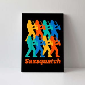 Bigfoot Playing Saxophone Saxsquatch Canvas