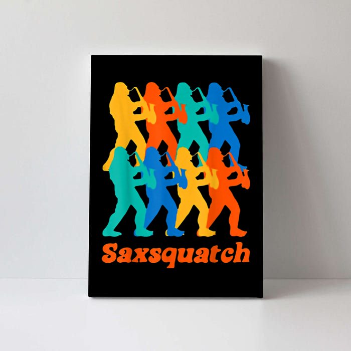 Bigfoot Playing Saxophone Saxsquatch Canvas