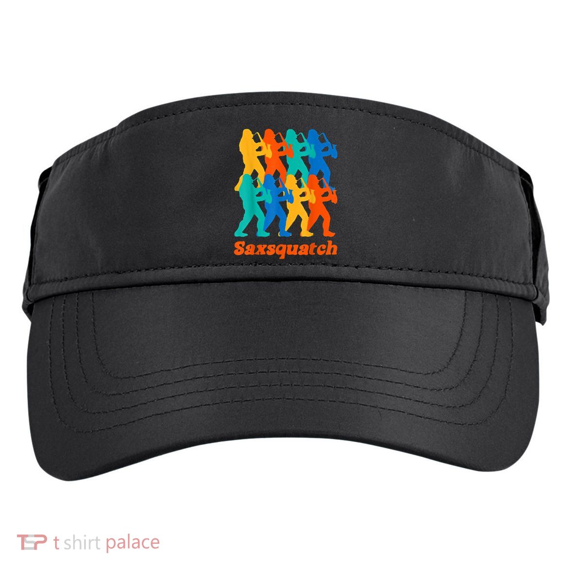 Bigfoot Playing Saxophone Saxsquatch Adult Drive Performance Visor