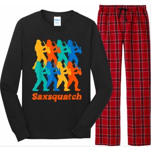 Bigfoot Playing Saxophone Saxsquatch Long Sleeve Pajama Set