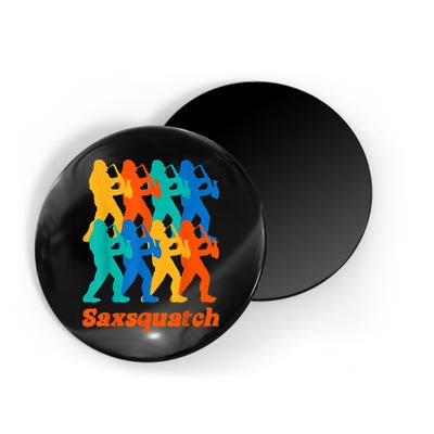 Bigfoot Playing Saxophone Saxsquatch Magnet