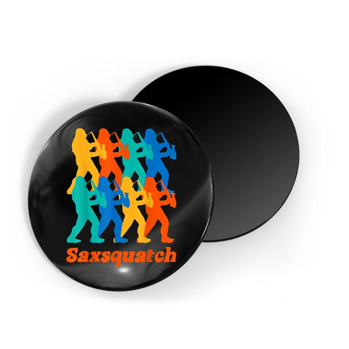 Bigfoot Playing Saxophone Saxsquatch Magnet