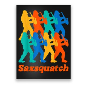 Bigfoot Playing Saxophone Saxsquatch Poster