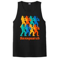 Bigfoot Playing Saxophone Saxsquatch PosiCharge Competitor Tank