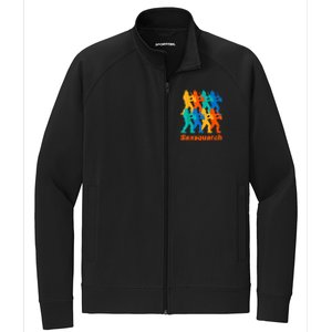 Bigfoot Playing Saxophone Saxsquatch Stretch Full-Zip Cadet Jacket