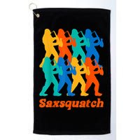 Bigfoot Playing Saxophone Saxsquatch Golf Towel